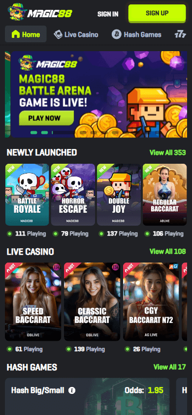 Magic88 Casino Mobile screenshot
